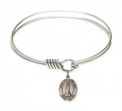 Smooth Bangle Bracelet with Our Lady of Kibeho Charm [BRS9414]