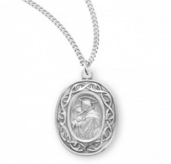 St. Anthony Oval Medal Sterling Silver [REM2038]