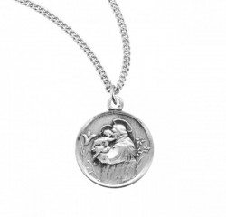 St. Anthony Round Medal Sterling Silver [REM2041]