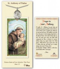 St. Anthony of Padua Medal in Pewter with Prayer Card [BLPCP008]