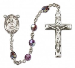 St. Bede the Venerable Sterling Silver Heirloom Rosary Squared Crucifix [RBEN0094]