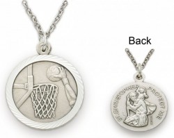 St. Christopher Basketball Sports Medal with Chain [SM0038]