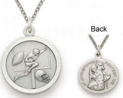 St. Christopher Football Sports Medal with Chain [SM0042]