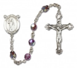 St. Columbkille Sterling Silver Heirloom Rosary Fancy Crucifix [RBEN1164]