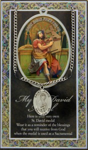 St. David Medal in Pewter with Bi-Fold Prayer Card [HPM021]