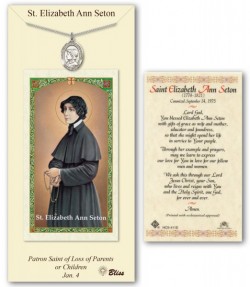 St. Elizabeth Ann Seton Medal in Pewter with Prayer Card [BLPCP056]