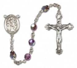 St. Felicity Sterling Silver Heirloom Rosary Fancy Crucifix [RBEN1191]