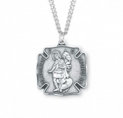 St. Florian Medal Sterling Silver, 2 Sizes Available [REM2046]