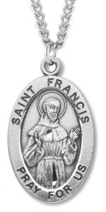 St. Francis Medal Sterling Silver [HMM1110]