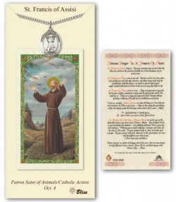 St. Francis of Assisi Medal in Pewter with Prayer Card [BLPCP012]