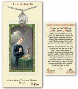 St. Gerard Majella Medal in Pewter with Prayer Card [BLPCP013]
