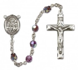 St. Germaine Cousin Sterling Silver Heirloom Rosary Squared Crucifix [RBEN0209]