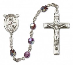 St. Giles Sterling Silver Heirloom Rosary Squared Crucifix [RBEN0212]