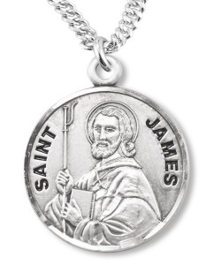 Round Sterling Silver St. James Medal [REE0089]