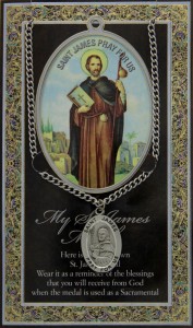 St. James the Greater Medal in Pewter with Bi-Fold Prayer Card [HPM030]