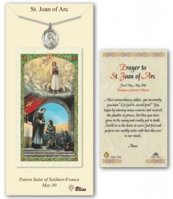 St. Joan of Arc Medal in Pewter with Prayer Card [BLPCP044]