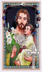 St. Joseph Auto Rosary with Prayer Card [AUM005]