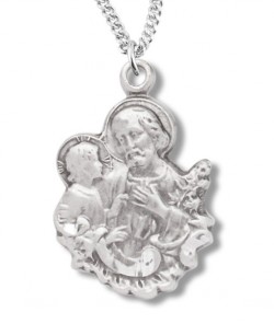 St. Joseph and Child Figure Form Necklace [RE0020]