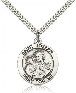 Men's Pray for Me St. Joseph Necklace [BM0742]