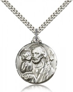 Men's St. Joseph Medal with High Relief [BM0744]