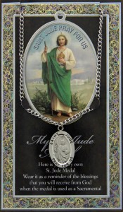 St. Jude  Medal in Pewter with Bi-Fold Prayer Card [HPM005]