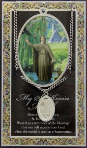 St. Kevin Medal in Pewter with BiFold Prayer Card [HPM034]