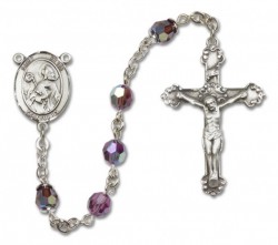 St. Kevin Sterling Silver Heirloom Rosary Fancy Crucifix [RBEN1267]