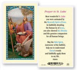 St. Luke Laminated Prayer Card [HPR482]