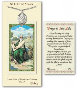 St. Luke the Apostle Medal in Pewter with Prayer Card [BLPCP019]