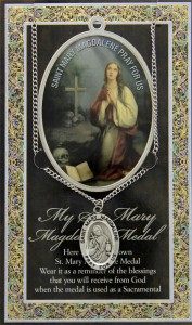 St. Mary Magdalene Medal in Pewter with Bi-Fold Prayer Card [HPM038]