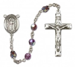 St. Matthias the Apostle Sterling Silver Heirloom Rosary Squared Crucifix [RBEN0298]