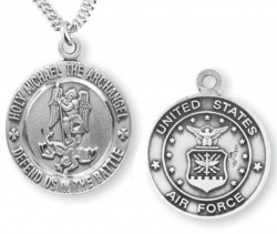 St. Michael Air Force Medal Sterling Silver [REM1005]