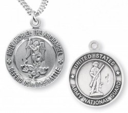 St. Michael National Guard Medal Sterling Silver [REM1011]