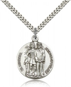 Men's St. Michael Police Officer Medal [BM0802]