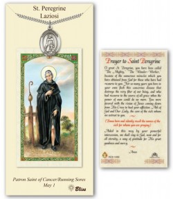 St. Peregrine Laziosi Medal in Pewter with Prayer Card [BLPCP032]