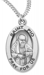 St. Pio Medal Sterling Silver [HMM1139]