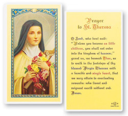 St. Theresa Laminated Prayer Card [HPR343]