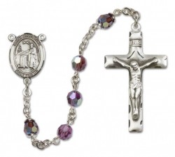 St. Valentine of Rome Sterling Silver Heirloom Rosary Squared Crucifix [RBEN0411]