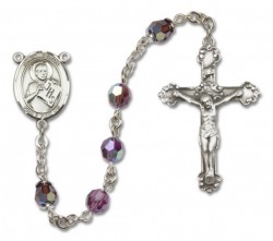 St. Viator of Bergamo Sterling Silver Heirloom Rosary Fancy Crucifix [RBEN1413]