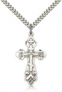 Men's St. Xenia Orthodox Cross Pendant [CM2166]