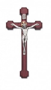 Stained Cherry Crucifix 8 inch [CRX3827]