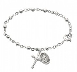 Sterling Silver Baby Rosary Bracelet [MVM1196]
