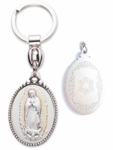Sterling Silver Our Lady of Guadalupe Keyring [AU1038]