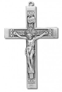 Diamond Accent Tip Sterling Silver Rosary Crucifix [RECRX012]