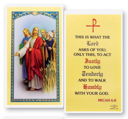 What The Lord Asks Laminated Prayer Card [HPR787]