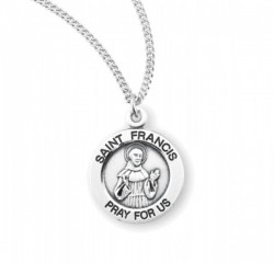 Women's Round Saint Francis of Assisi Necklace [HMM3417]