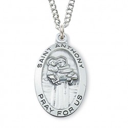 Women's St. Anthony Medal Sterling Silver [MVM1054]