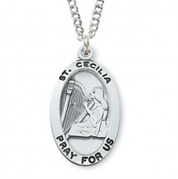 Women's St. Cecilia Medal Sterling Silver [MVM1060]