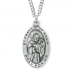 Women's St. Francis of Assisi Medal Sterling Silver [MVM1115]